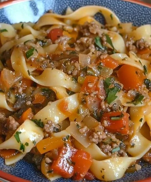 "This Italian drunken noodle recipe has been a family favorite for a while. ." 462208222_861539642750629_1729989000718898824_n (1)