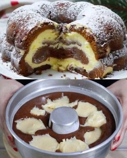 🍰 Marmorni kolač z vanilje in čokolade – sočen, mehak in čudovito kremast 783508729_122118797289394234_8561749087320265556_n (1)
